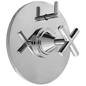 1/2" Thermostatic Shower Set with Nova II Handle and Round Contemporary Plate with One Volume Control (available as trim only P/N: 1.074896.V1T)