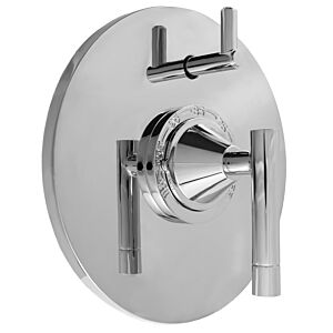 1/2" Thermostatic Shower Set with Polaris II Handle and Round Contemporary Plate with One Volume Control (available as trim only P/N: 1.074996.V1T)