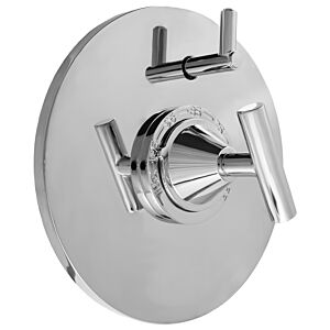 1/2" Thermostatic Shower Set with Ceres II Handle and Round Contemporary Plate with One Volume Control (available as trim only P/N: 1.075096.V1T)