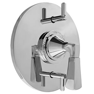 1/2" Thermostatic Set 2 Volume Controls with Harlow Handle and Round Contemporary Plate (available as trim only P/N: 1.076096.V2T)