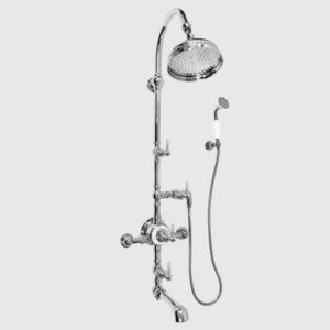 Exposed Thermostatic Tub and Shower Set with Handshower and 158 Handle