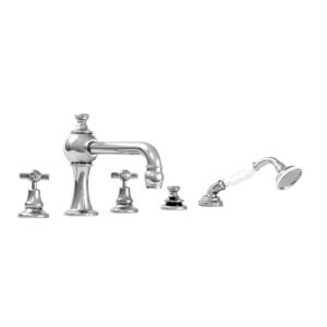 St Julien Roman Tub Set with Transfer Valve and Handshower with 463 Handle (available as trim only P/N: 7.5446393T)