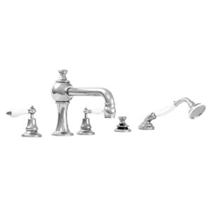 St Julien Roman Tub Set with Transfer Valve and Handshower with 465 Handle (available as trim only P/N: 7.5446593T)