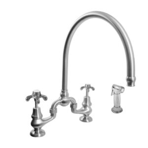 Sancerre High-Arc Bridge Kitchen Faucet with Sidespray - 481 Handle