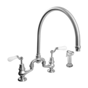 Sancerre High-Arc Bridge Kitchen Faucet with Sidespray - 482 Handle