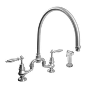 Sancerre High-Arc Bridge Kitchen Faucet with Sidespray - 486 Handle