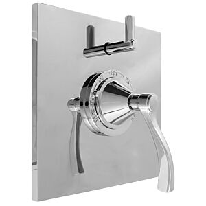 1/2" Thermostatic Shower Set with Maya Handle and One Volume Control and Square Contemporary Plate (available as trim only P/N: 1.058096.V1T)