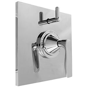 1/2" Thermostatic Shower Set with Lisse handle and One Volume Control and Square Contemporary Plate (available as trim only) P/N: 1.058396.V1T)