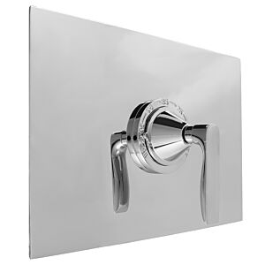 3/4" Thermostatic Shower Set with Lisse handle and Deluxe Contemporary Plate (available as trim only P/N: 1.068397DT)