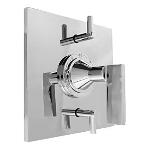 1/2" Thermostatic Shower Set with Stixx Handle and Square Plate with Two Volume Controls (available as trim only P/N: 1.059596.V2T)