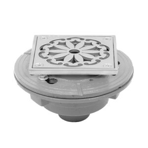4" Square IPS Fleur Shower Drain